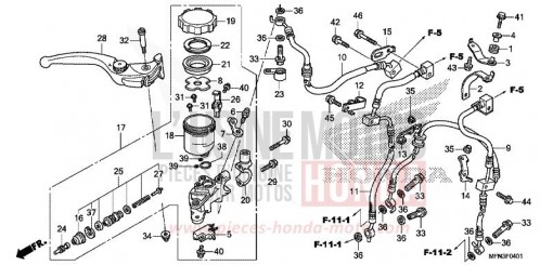 MAITRE-CYLINDRE FREIN AV. (CB1000RA) CB1000RAE de 2014